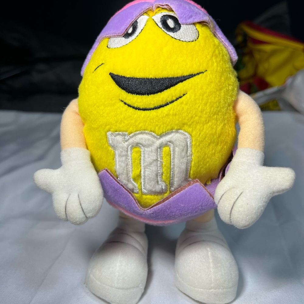 Yellow M&M Plush Purple‎ Easter Egg Costume 8” M&M Gallerie Stuffed Toy